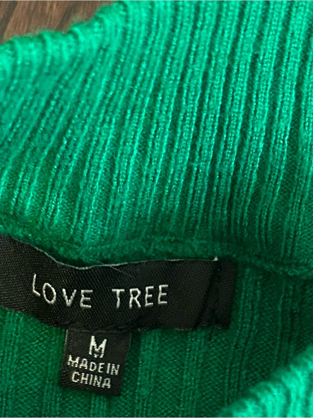 Love Tree Ribbed Cutout Sweater - Picture 2 of 3